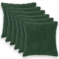 vidaXL Kuddöverdrag 6 st HEERLEN Mörkgrön 65 x 65 cm Bouclé