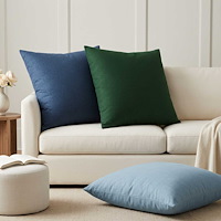 vidaXL Kuddöverdrag 2 st HEERLEN Jeansblå 70 x 70 cm Tyg