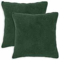 vidaXL Kuddöverdrag 2 st HEERLEN Mörkgrön 70 x 70 cm Bouclé