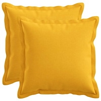 vidaXL Kuddöverdrag 2 st HOUTEN Ljusgul 30 x 30 cm Faux Linne