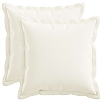 vidaXL Kuddöverdrag 2 st HOUTEN Vit 30 x 30 cm Faux Linne