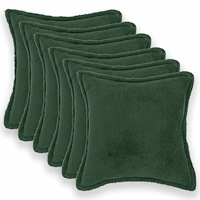 vidaXL Kuddöverdrag 6 st HOUTEN Mörkgrön 30 x 30 cm Bouclé