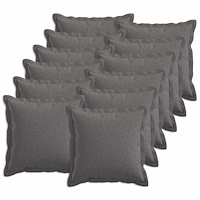 vidaXL Kuddöverdrag 12 st HOUTEN Ljusgrå 40 x 40 cm Faux Linne