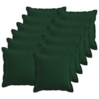 vidaXL Kuddöverdrag 12 st HOUTEN Mörkgrön 40 x 40 cm Faux Linne