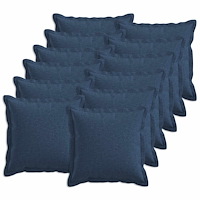 vidaXL Kuddöverdrag 12 st HOUTEN Blå 40 x 40 cm Faux Linne
