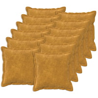 vidaXL Kuddöverdrag 12 st HOUTEN Gul 40 x 40 cm Mikrofiber Fleece