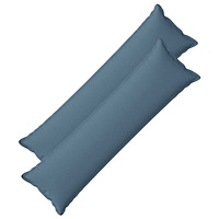 vidaXL Kuddöverdrag 2 st HOUTEN Jeansblå 40 x 145 cm Faux Linne