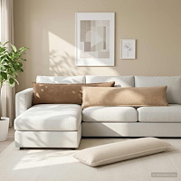 vidaXL Kuddöverdrag 2 st HOUTEN Taupe 40 x 145 cm Chenilletyg