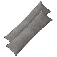 vidaXL Kuddöverdrag 2 st HOUTEN Ljusgrå 40 x 145 cm Mikrofiber Fleece
