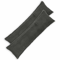 vidaXL Kuddöverdrag 2 st HOUTEN Mörkgrå 40 x 145 cm Bouclé