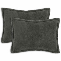 vidaXL Kuddöverdrag 2 st HOUTEN Mörkgrå 40 x 60 cm Bouclé