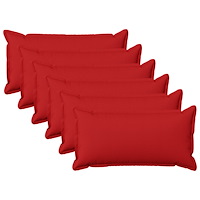 vidaXL Kuddöverdrag 6 st HOUTEN Röd 40 x 70 cm Faux Linne