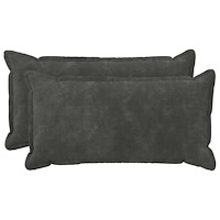 vidaXL Kuddöverdrag 2 st HOUTEN Antracit 40 x 70 cm Mikrofiber Fleece