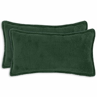 vidaXL Kuddöverdrag 2 st HOUTEN Mörkgrön 40 x 70 cm Bouclé