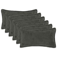 vidaXL Kuddöverdrag 6 st HOUTEN Mörkgrå 40 x 70 cm Bouclé