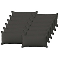 vidaXL Kuddöverdrag 12 st HOUTEN Mörkgrå 40 x 80 cm Faux Linne