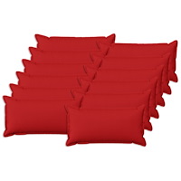 vidaXL Kuddöverdrag 12 st HOUTEN Röd 40 x 80 cm Faux Linne