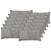 vidaXL Kuddöverdrag 12 st HOUTEN Ljusgrå 40 x 80 cm Mikrofiber Fleece