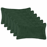 vidaXL Kuddöverdrag 6 st HOUTEN Mörkgrön 40 x 80 cm Bouclé