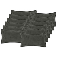 vidaXL Kuddöverdrag 12 st HOUTEN Mörkgrå 40 x 80 cm Bouclé