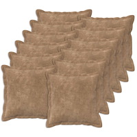 vidaXL Kuddöverdrag 12 st HOUTEN Taupe 50 x 50 cm Mikrofiber Fleece