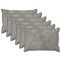 vidaXL Kuddöverdrag 6 st HOUTEN Ljusgrå 50 x 70 cm Mikrofiber Fleece
