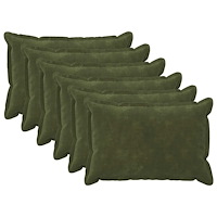 vidaXL Kuddöverdrag 6 st HOUTEN Grön 50 x 75 cm Mikrofiber Fleece
