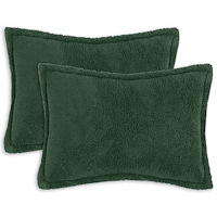 vidaXL Kuddöverdrag 2 st HOUTEN Mörkgrön 50 x 80 cm Bouclé