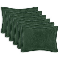 vidaXL Kuddöverdrag 6 st HOUTEN Mörkgrön 50 x 80 cm Bouclé
