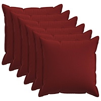 vidaXL Kuddöverdrag 6 st HOUTEN Vinröd 55 x 55 cm Faux Linne