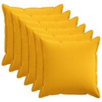 vidaXL Kuddöverdrag 6 st HOUTEN Ljusgul 55 x 55 cm Faux Linne