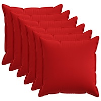 vidaXL Kuddöverdrag 6 st HOUTEN Röd 55 x 55 cm Faux Linne
