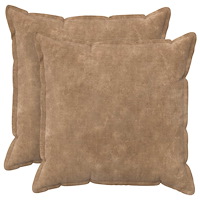 vidaXL Kuddöverdrag 2 st HOUTEN Taupe 55 x 55 cm Mikrofiber Fleece