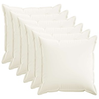 vidaXL Kuddöverdrag 6 st HOUTEN Vit 60 x 60 cm Faux Linne