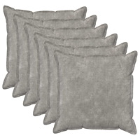 vidaXL Kuddöverdrag 6 st HOUTEN Ljusgrå 60 x 60 cm Mikrofiber Fleece