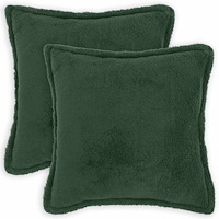 vidaXL Kuddöverdrag 2 st HOUTEN Mörkgrön 60 x 60 cm Bouclé