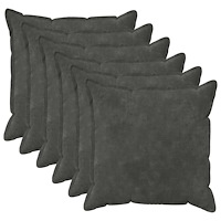 vidaXL Kuddöverdrag 6 st HOUTEN Antracit 65 x 65 cm Mikrofiber Fleece