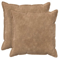 vidaXL Kuddöverdrag 2 st HOUTEN Taupe 70 x 70 cm Mikrofiber Fleece