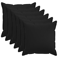 vidaXL Kuddöverdrag 6 st HOUTEN Svart 80 x 80 cm Faux Linne