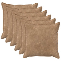 vidaXL Kuddöverdrag 6 st HOUTEN Taupe 80 x 80 cm Mikrofiber Fleece