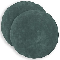 vidaXL Kuddöverdrag 2 st HEERLEN HavBlå Ø 40 cm Mikrofiber Fleece