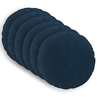 vidaXL Kuddöverdrag 6 st HEERLEN Blå Ø 40 cm Mikrofiber Fleece