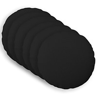 vidaXL Kuddöverdrag 6 st HEERLEN Svart Ø 60 cm Tyg