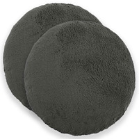 vidaXL Kuddöverdrag 2 st HEERLEN Mörkgrå Ø 60 cm Bouclé