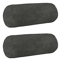 vidaXL Kuddöverdrag 2 st HEERLEN Antracit Ø 15 x 40 cm
