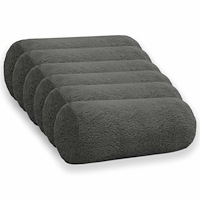 vidaXL Kuddöverdrag 6 st HEERLEN Mörkgrå Ø 15 x 40 cm Bouclé