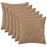 vidaXL Kudde med kudde HEERLEN 6 st Taupe Mikrofiber Fleece