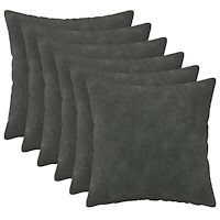 vidaXL Kudde med kudde HEERLEN 6 st Antracit Mikrofiber Fleece