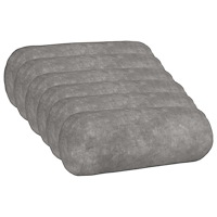 vidaXL Kudde med kudde HEERLEN 6 st Ljusgrå Mikrofiber Fleece