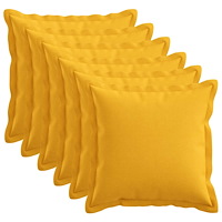 vidaXL Kudde med kudde HOUTEN 6 st Ljusgul Faux Linne